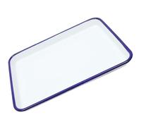 QWFVHJ Plat à rôtir en émail, plaque de cuisson carrée en émail, plateau de cuisson carré en émail, four à tarte, cuisson de crêpes en émail
