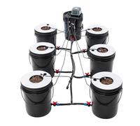QWMEIYOU Système hydroponique 7 plantes 20 l Kit hydroponique avec pompe à air pour balcon, cuisine