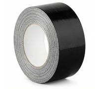 QWORK® 1 Rouleaux de scotch tissu noir, 50 m x 75 mm, Ruban adhésif toilé, ruban de réparation, adhésif puissant, résistant aux intempéries et déchirable à la main