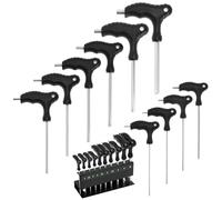 QWORK® 10 Pièces Clés Allen, 2mm-10mm Clés Hexagonales avec Poignée en T, pour Réparation Vélo, Mécanique Auto & Bricolage