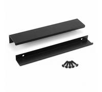 QWORK® 10 Pièces Poignées de Meuble de 300 mm - Alliage d'Aluminium - pour Tiroirs, Placards, Armoires à Chaussures (Vis Incluses)