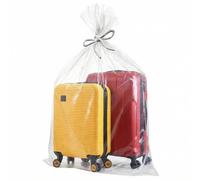 QWORK® 10 Pièces Sacs de Rangement en Plastique Transparent, 100x150cm Sac de Rangement Extra Larges, Sacs Plastique, pour Bagages, Valises, Meubles, Couettes