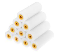 QWORK® 10x Petits Rouleaux de Peinture en Mousse 105 mm - Idéal pour Meubles et Rénovation, Peintures et Vernis Compatibles