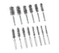 QWORK® 14 Pièces Brosse Metallique pour Perceuse, Acier Inoxydable, Diamètre 8mm-25mm, 1/4" Tige Hexagonale, pour Polissage et Ponçage de Surfaces Rugueuses