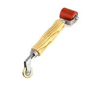QWORK® 2 EN 1 Rouleaux de pression Résistant Haute Température, 40mm rouleau de joint en caoutchouc et 6 mm Rouleau Presseur en Laiton, pour Soudage Bâches PVC/TPO/EPDM