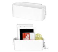 QWORK® 2 pièces rangement de chevet avec crochets détachables, organisateur de rangement suspendu au lit, pour livres, téléphones, accessoires