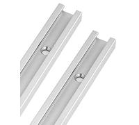 QWORK® 2 Pièces T-Track T-Slot 600 mm en Aluminium, Rail à Onglet en T pour Scie à Table, Défonceuse et Outils de Travail du Bois