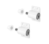 QWORK 2 Pièces Verrous de Fenêtre Porte, Serrure Porte Coulissante, Serrures Pour Fenêtre, Pour La Maison Et L'école, Blanc