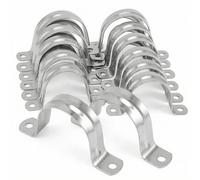 QWORK® 20 Pièces 50mm Collier de Serrage en 304 Acier Inoxydable, Clips de Fixation en Forme de U (M50)