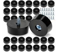 QWORK® 20 pièces de tampons en Caoutchouc à Visser 9 mm*23 mm*25 mm pour Planche à découper et Meubles - Amortissant et résistant à la Rouille