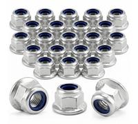 QWORK® 25 Pièces Écrou M6 en Acier Inoxydable 304, Écrous de Blocage Hexagone (6 mm)