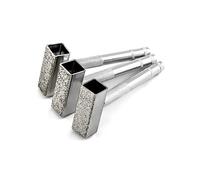 QWORK® 3 Pcs Dresseur de Meule Diamant avec Manche Antidérapant pour Meuler les Meules d'Ébavurage, Tête 45 x 15 mm