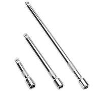 QWORK® 3 pièces rallonges de ouille 3/8 pouce, rallonge cliquet en acier CR-V de 75 mm/150 mm/250 mm avec poignée moletée