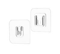 QWORK® 30 Paires Crochet Mural pour Accroche Murale Aans Percer, Crochet Adhésif Double Face pour Cadres Photo, Multiprise Electrique, Horloges et plus
