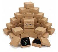 QWORK® 30 pièces boîtes à bijoux, 8x5x3cm boite cadeau en carton avec couvercles, pour présenter colliers, bagues et boucles d'oreilles