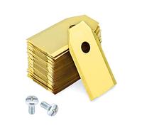QWORK® 30 pièces Lames de tondeuse robot, lames de rechange pour tondeuse robot, accessoires de tondeuse, avec 30 vis, compatible avec 105, 310, 315, 320, 420, 430x, or