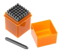 QWORK® 37 Pièces chiffres et lettres à estamper, poincons en acier 3 mm A-Z, 0-9, pour métal, bois et cuir
