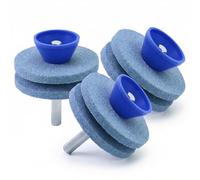 QWORK® 3PCS Affûteuse de Lames de Tondeuse à Gazon, Affûteuse de Outils de Jardin, Compatible avec Perceuses Électriques et Perceuse à Main
