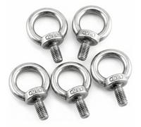 QWORK® 5 Pièces M8 Anneau de Levage, M8 Boulons àœil Filetage Mâle, pour Marin Boulons et Équipements de Levage d'Ingénierie (120KG)