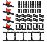 QWORK® 54 Pièces raccords d'irrigation kit, raccords de tuyau d'irrigation, pour tuyaux de 16 mm