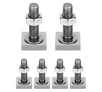 QWORK 6 Pièces Adaptateur T-Track, Vis Coulissantes M6 en Acier Inoxydable, Fixation Coffre De Toit, Porte-Bagages De Toit 20 X 20 MM
