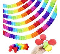 QWORK® 6 Pièces Guirlande colorée en Papier, guirlandes de fête suspendues, Ensemble de guirlandes en Papier, pour décorations d'anniversaires, de Mariages et de Carnaval