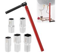 QWORK® 8-13mm Clés de robinet réglables kit, cle pour robinet evier avec douilles interchangeables rou de robinet