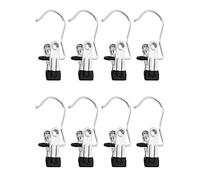 QWORK® 8PCS Cintres Pinces INOX, Crochet à Linge Portable pour Pantalon, Chaussures, Serviette, Chaussettes