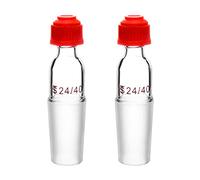 QWORK Adaptateur d'entrée de thermomètre avec joint intérieur 24/40, lot de 2 adaptateurs de thermomètre en verre pour appareil de distillation, laboratoire de chimie