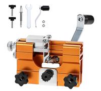 QWORK® Affûteur de chaîne grand format, Afuteuse portable avec manivelle et 1 tête de meulage, pour un affûtage précis des tronçonneuses dans le jardin et la forêt