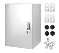 QWORK® Armoire de commande 50x40x20 cm en acier inoxydable 304 - coffret d'alimentation mural avec avec serrure solide et joint étanche