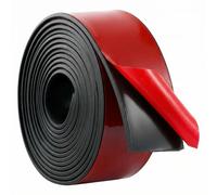 QWORK® Bandes de caoutchouc autocollantes, 50mm×3mm×3m, support adhésif puissant, idéal pour les joints, les tampons et la protection des sols à faire soi-même