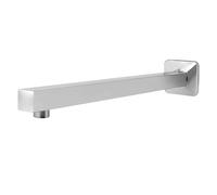 QWORK® Bras de douche mural en acier inoxydable de 40 cm, finition chromée polie, connexion universelle de 1/2", pour pommeau de douche à effet pluie de salle de bain