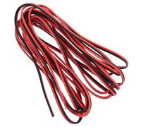 QWORK® Câble Électrique 0,82mm² 18AWG, 2x5 Mètres - Fil Cuivre Étamé pour Bandes LED Monochromes, Lampes LED, Appareils électriques