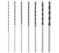 QWORK® Coffret de 7 forets à bois de 300 mm, forets à trois pointes de 4 à 12 mm, argent