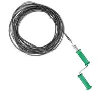 QWORK® Furet Déboucheur de Canalisation 10mm*10M - Spirale avec Adaptateurs Électrique & Manuelle, en Acier au Manganèse
