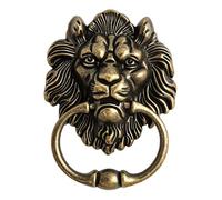 QWORK® Heurtoir de porte en forme de Tête de Lions avec 2 vis, Bronze