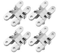 QWORK® Invisible charnières, caché charnière pour meuble matériel porte pliante, 95mm, 4 Pièces, charge : 40 kg