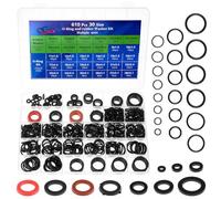 QWORK® Kit d'Assortiment de Joints 610 Pièces pour Tuyau d'Arrosage, Rondelles de 10 tailles et O Rings en Caoutchouc Nitrile de 20 tailles