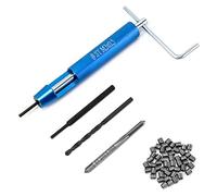 QWORK Kits Réparation de Filetage Helicoil, M3 x 2D Acier Inoxydable 304 Outils d'Installation d'Insert de Type Helicoil, 50pcs