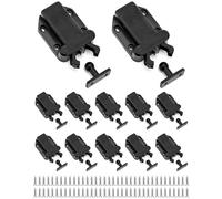 QWORK Lot de 12 loquets à libération tactile, loquets à poussoir avec fonction de verrouillage automatique de placard, poussoir pour ouvrir le cadenas