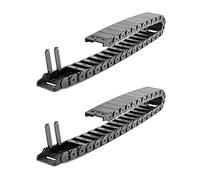 QWORK Lot de 2 chaînes semi-fermées R28 en plastique haute résistance, 1 m de long, 18 mm x 50 mm (H x l)