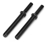QWORK Lot de 2 rivets pneumatiques à tige 0,401 avec enclume et embout bombé, outil de rivetage pour rivets creux, solides et demi-creux