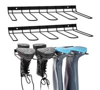 QWORK® Lot de 3 Range-Bottes muraux en métal pour 6 Paires - Range-Chaussures Peu encombrant pour Garage et entrée