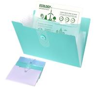 QWORK® Lot de 3 Trieur Document A4 à 12 Pochettes, Pochette Trieur avec Onglet d'index - Idéal pour les professionnels et les étudiants
