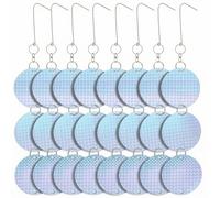 QWORK® Pack de 8 répulsifs Anti-Oiseaux réfléchissants, disques Anti-Oiseaux Suspendus pour moineaux, Pigeons, Corbeaux - pour balcons et Jardins