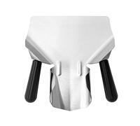 QWORK® Pelle à frites, acier inoxydable, pour frites, pop-corn, bonbons, snacks, avec double poignées, droite et gauche, 23 x 20cm