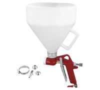 QWORK® Pistolet à crépir 6L, Pistolet à plâtre avec 3 Buses 4.0 mm, 6.0 mm, 8.0 mm, pour Meubles, Murs et enduits d'argile
