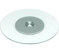 QWORK® Plateau tournant en verre trempé 70cm, Plateau tournant de service