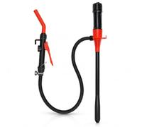 QWORK® Pompe essence electrique, pompe transfert carburant portable alimentée par batterie avec buse à arrêt rapide et contrôle du flux, pour carburant, huile, diesel, essence